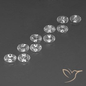 Gemme di Zircone Bianco naturale da 8.07 ct, Ovale, VVS-VS