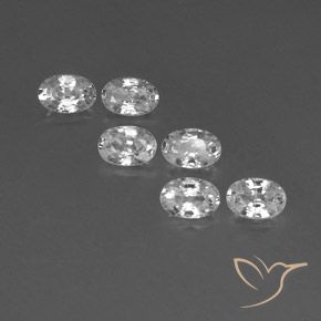 4.32ctw Naturale Bianco Zircone, Ovale, VVS-VS