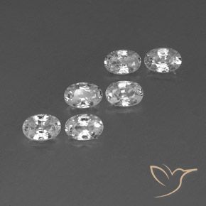 Gemme di Zircone Bianco naturale da 4.32 ct, Ovale, VVS-VS