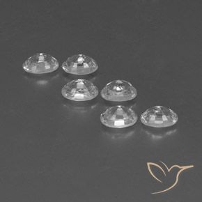 Gemme di Zircone Bianco naturale da 5.08 ct, Ovale, VVS-VS