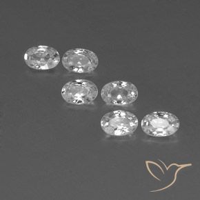 4.16ctw Naturale Bianco Zircone, Ovale, VVS-VS