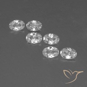 4.02ctw Naturale Bianco Zircone, Ovale, VVS-VS