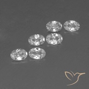 Gemme di Zircone Bianco naturale da 4.02 ct, Ovale, VVS-VS