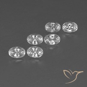 Gemme di Zircone Bianco naturale da 5.11 ct, Ovale, VVS-VS