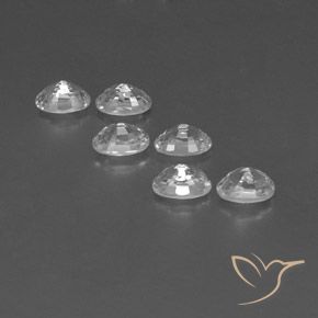 Gemme di Zircone Bianco naturale da 5.11 ct, Ovale, VVS-VS