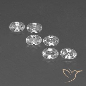4.66ctw Naturale Bianco Zircone, Ovale, VVS-VS