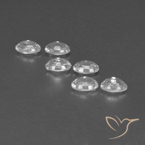 Gemme di Zircone Bianco naturale da 4.66 ct, Ovale, VVS-VS