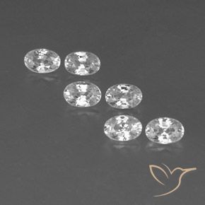 4.69ctw Naturale Bianco Zircone, Ovale, VVS-VS
