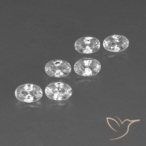 Gemme di Zircone Bianco naturale da 4.69 ct, Ovale, VVS-VS