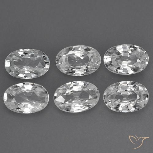 3.97ctw Naturale Bianco Zircone, Ovale, VVS-VS