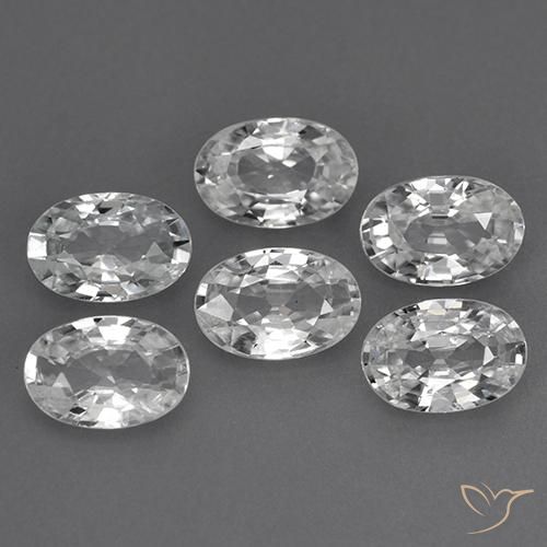 Gemme di Zircone Bianco naturale da 3.97 ct, Ovale, VVS-VS