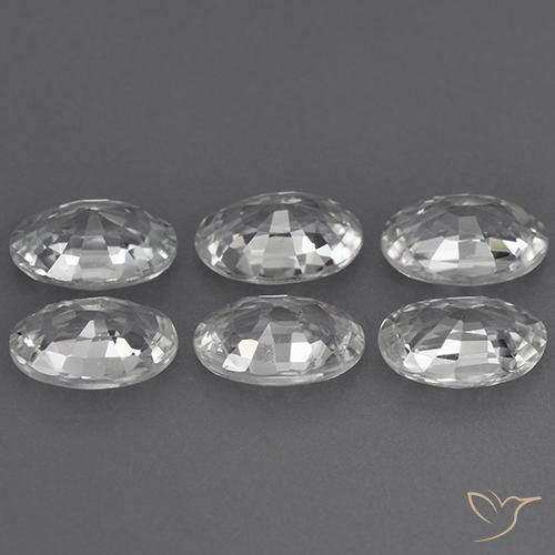 Gemme di Zircone Bianco naturale da 3.97 ct, Ovale, VVS-VS