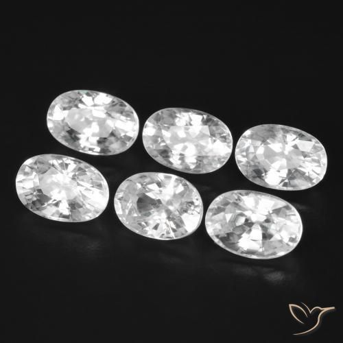 Gemme di Zircone Bianco naturale da 5.24 ct, Ovale, VVS-VS