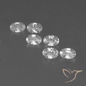 4.49ctw Naturale Bianco Zircone, Ovale, VVS-VS
