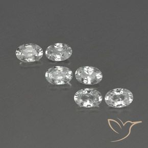 4.21ctw Naturale Bianco Zircone, Ovale, VVS-VS