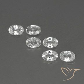 3.95ctw Naturale Bianco Zircone, Ovale, VVS-VS