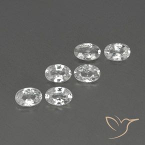 Gemme di Zircone Bianco naturale da 3.95 ct, Ovale, VVS-VS