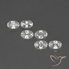 4.67ctw Naturale Bianco Zircone, Ovale, VVS-VS