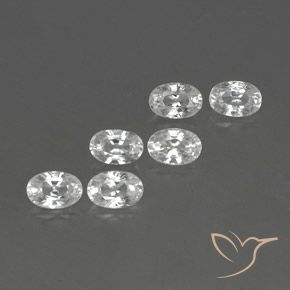 Gemme di Zircone Bianco naturale da 4.92 ct, Ovale, VVS-VS