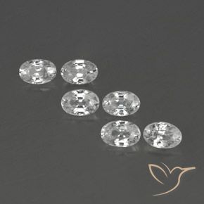 4.57ctw Naturale Bianco Zircone, Ovale, VVS-VS