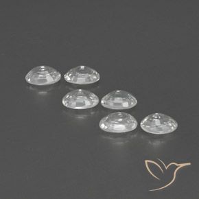 Gemme di Zircone Bianco naturale da 4.57 ct, Ovale, VVS-VS