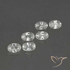 Gemme di Zircone Bianco naturale da 4.94 ct, Ovale, VVS-VS