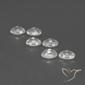 Gemme di Zircone Bianco naturale da 4.94 ct, Ovale, VVS-VS