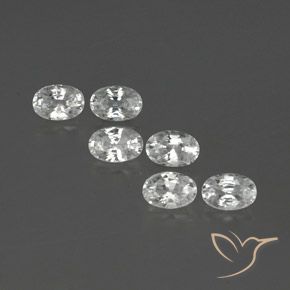 4.75ctw Naturale Bianco Zircone, Ovale, VVS-VS
