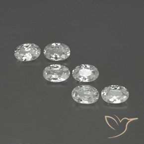 4.24ctw Naturale Bianco Zircone, Ovale, VVS-VS