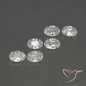 Gemme di Zircone Bianco naturale da 4.24 ct, Ovale, VVS-VS