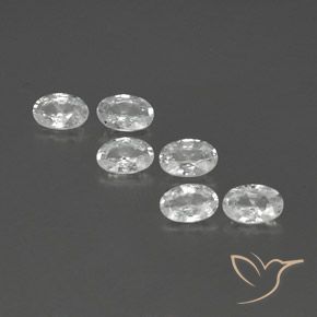 4.05ctw Naturale Bianco Zircone, Ovale, VVS-VS