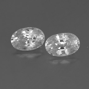 Zircone naturale bianco da 1,62 ct, taglio ovale, VVS