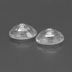 Zircone naturale bianco da 1,62 ct, taglio ovale, VVS