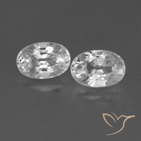 1.71ctw Naturale Bianco Zircone, Ovale, VVS
