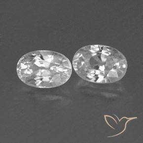 Gemme di Zircone Bianco naturale da 1.71 ct, Ovale, VVS