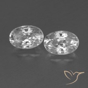1.71ctw Naturale Bianco Zircone, Ovale, VVS-VS