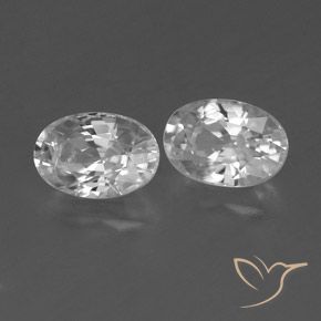 Gemme di Zircone Bianco naturale da 1.71 ct, Ovale, VVS-VS