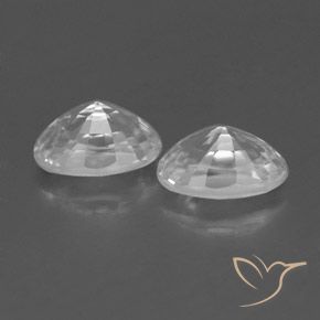 Gemme di Zircone Bianco naturale da 1.71 ct, Ovale, VVS-VS