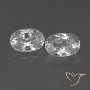 1.66ctw Naturale Bianco Zircone, Ovale, VVS-VS