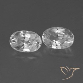 Gemme di Zircone Bianco naturale da 1.66 ct, Ovale, VVS-VS