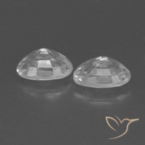 Gemme di Zircone Bianco naturale da 1.66 ct, Ovale, VVS-VS