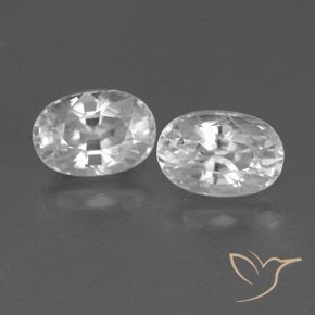 1.87ctw Naturale Bianco Zircone, Ovale, VVS-VS