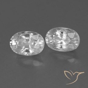 Gemme di Zircone Bianco naturale da 1.87 ct, Ovale, VVS-VS