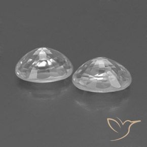 Gemme di Zircone Bianco naturale da 1.87 ct, Ovale, VVS-VS