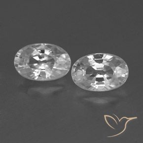 1.65ctw Naturale Bianco Zircone, Ovale, VVS-VS