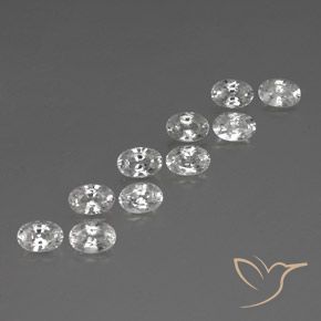 Gemme di Zircone Bianco naturale da 7.55 ct, Ovale, VVS-VS