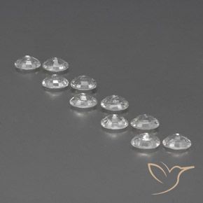 Gemme di Zircone Bianco naturale da 7.55 ct, Ovale, VVS-VS