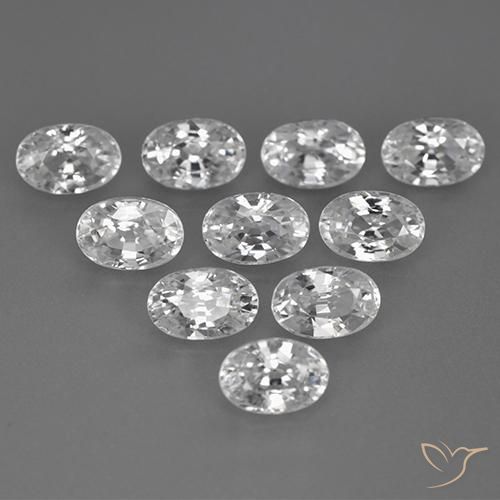 Gemme di Zircone Bianco naturale da 8.33 ct, Ovale, VVS-VS