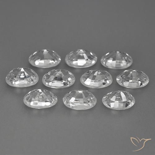 Gemme di Zircone Bianco naturale da 8.33 ct, Ovale, VVS-VS