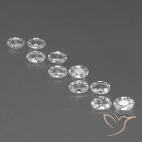 6.53ctw Naturale Bianco Zircone, Ovale, VVS-VS